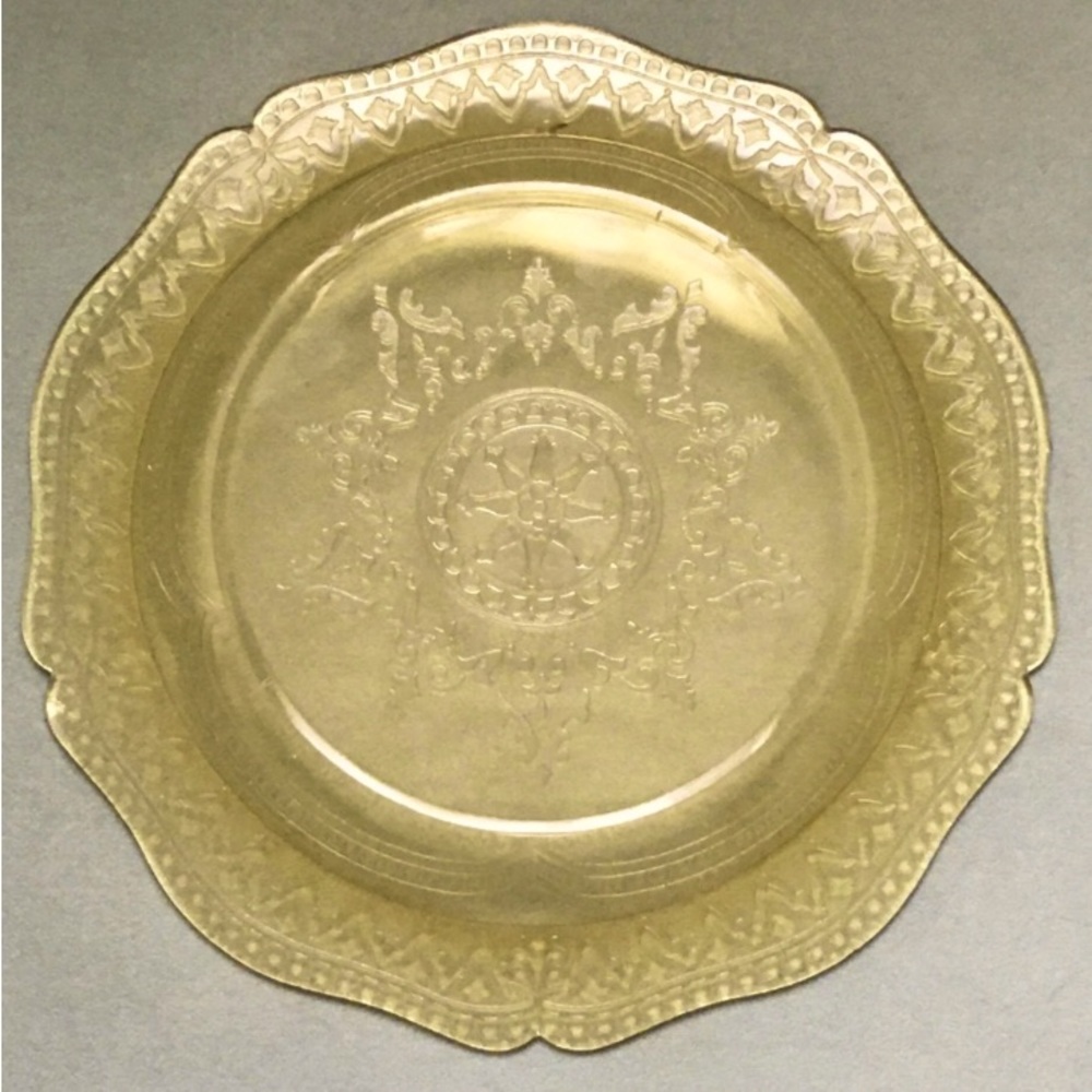 Vintage Patrician Amber by FEDERAL Depression GLASS SERVING Dinner Plate 1930’s